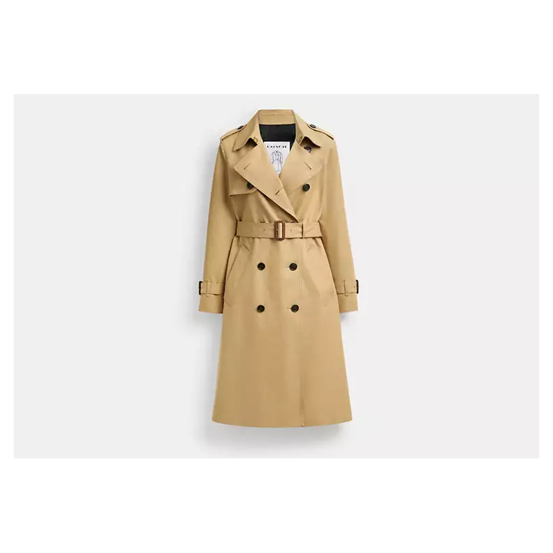 Trench kaki femme – manteau élégant style Coach