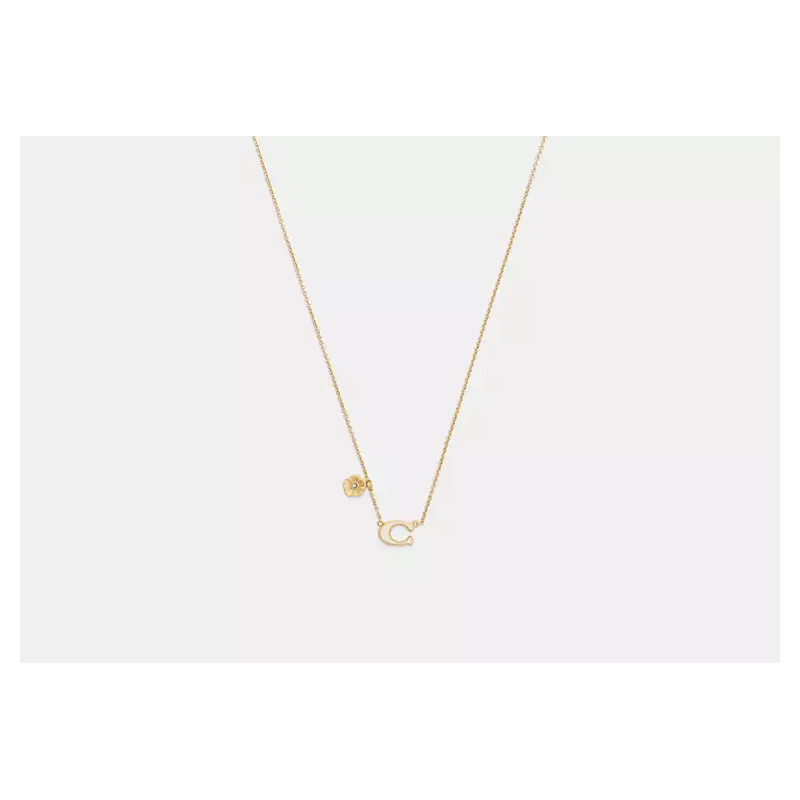Collier pendentif rose – bijou élégant style Coach