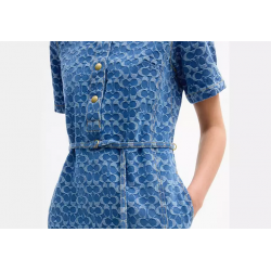 Robe denim femme – coton biologique élégante style Coach