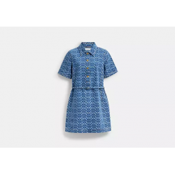 Robe denim femme – coton biologique élégante style Coach