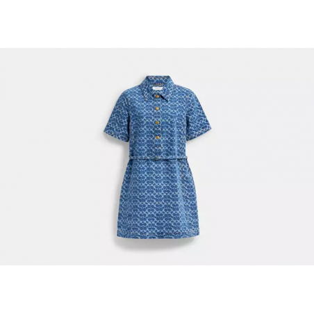 Robe denim femme – coton biologique élégante style Coach