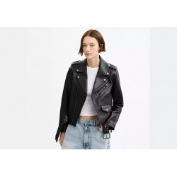 Veste de moto femme – veste ceinturée élégante style Coach