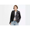 Veste de moto femme – veste ceinturée élégante style Coach
