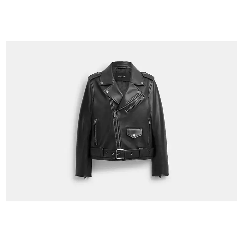 Veste de moto femme – veste ceinturée élégante style Coach