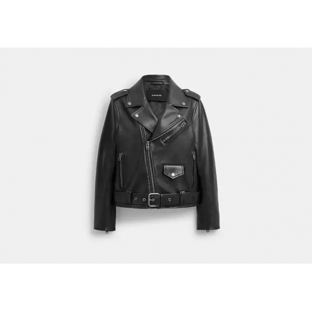 Veste de moto femme – veste ceinturée élégante style Coach
