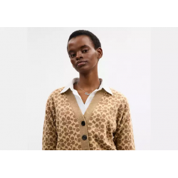 Cardigan col V femme – style Coach