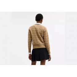 Cardigan col V femme – style Coach