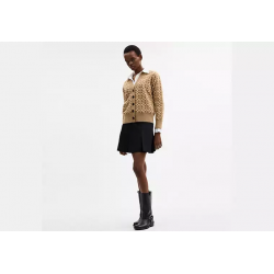 Cardigan col V femme – style Coach