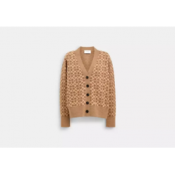 Cardigan col V femme – style Coach