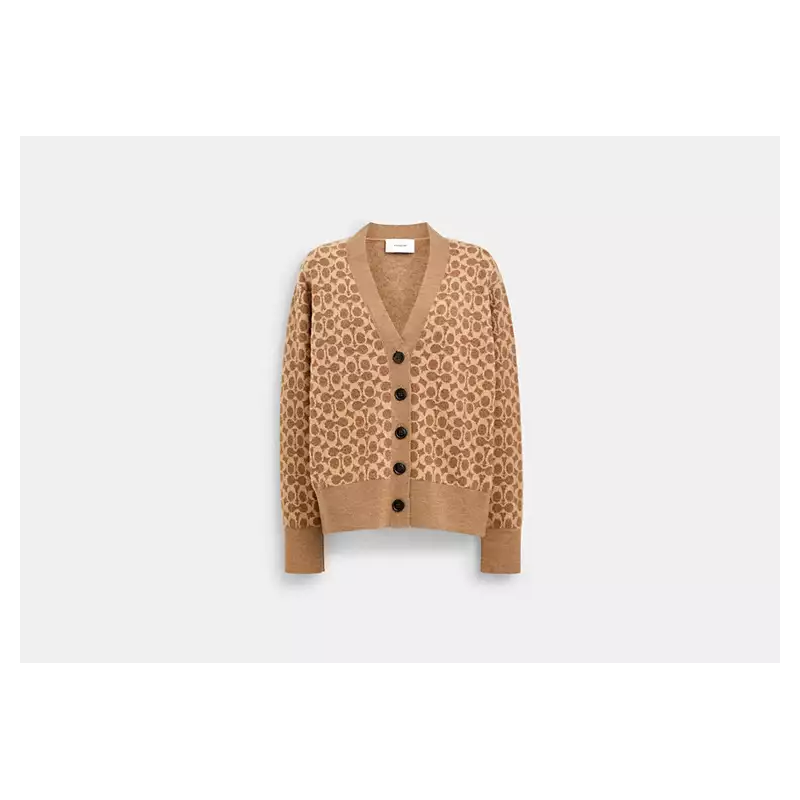 Cardigan col V femme – style Coach