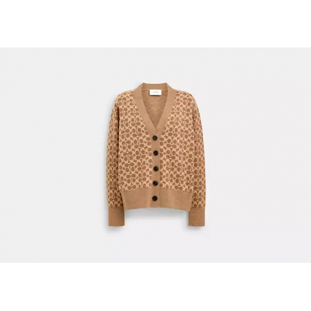 Cardigan col V femme – style Coach